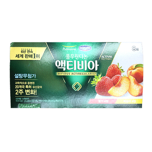 [풀무원] 액티비아 딸기80g*4컵 + 복숭아80g*4컵