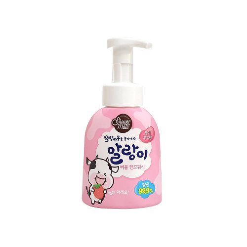 [샤워메이트] 말랑이 버블 핸드워시 딸기 우유향 300ml