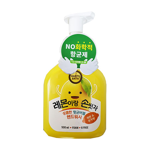 [해피바스] 레몬이랑 손씻자 버블핸드워시 500ml