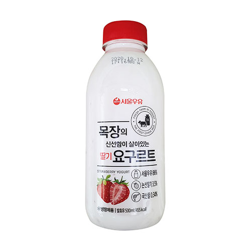 [서울우유] 목장 딸기요구르트 500ml