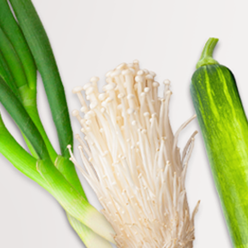 야채 3종(대파 1단+팽이버섯 3봉+애호박 1개)